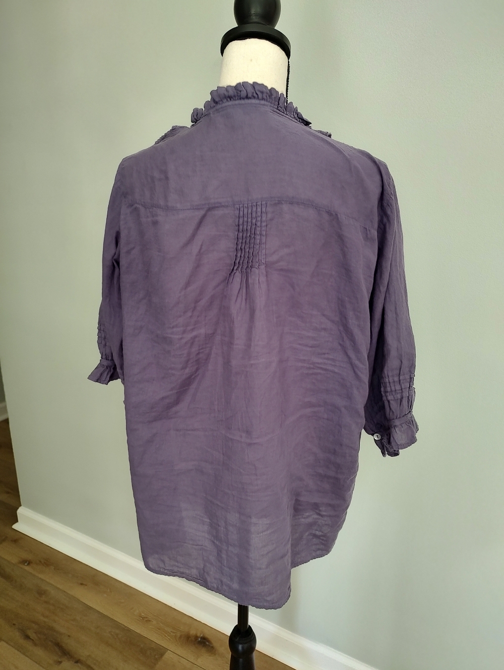 JP And Mattie Sundance Madeline Romantic Cotton Ruffle Top Purple Size L - Picture 5 of 8